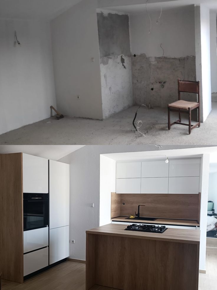 Kitchen before and after remodel